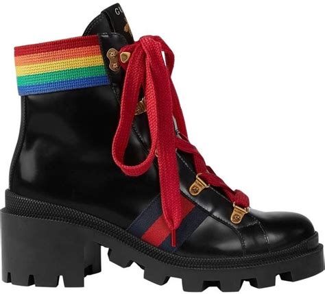 gucci rainbow combat boots